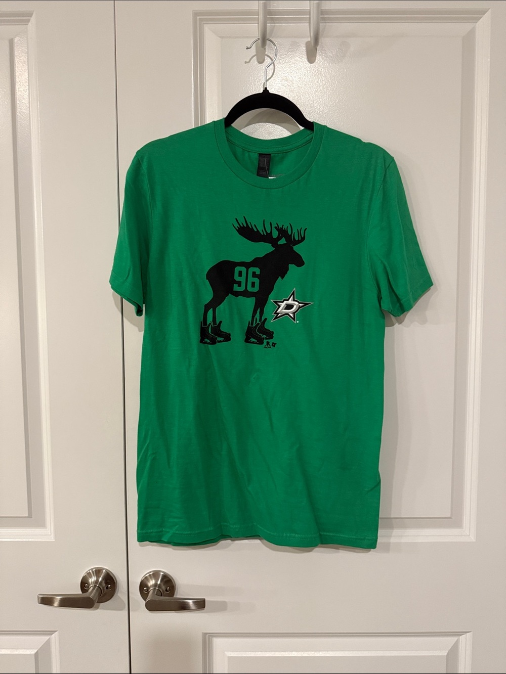 Green Graphic Moose Short Sleeve Tee - Dallas Stars Mikko Ran- #96